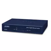 PLANET 8-Port 10/100/1000Mbps Gigabit Ethernet Switch (External Power) - Metal Case (GSD-803)