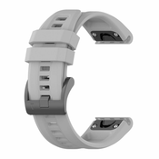 BStrap Silicone Carson pašček za Garmin Fenix 5 / 6 / 6 Pro / 7 / 8 / E 47mm, gray