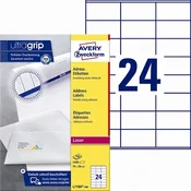 Avery L7180-100 Naslovne nalepke 70 x 36 mm UG mm, 2400 kos.