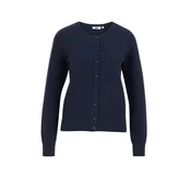 WE Fashion Pletena jopa temno modra