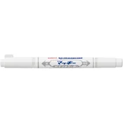 Dvostrani lakovani marker ZEBRA Mckie na bazi ulja, ekstra fin, 0,7–1,2 mm, bijeli, 57576