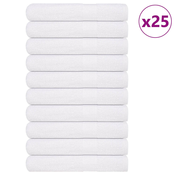vidaXL Brisače za savno 25 kos bela 80x200 cm 360 g/m2 100% bombaž