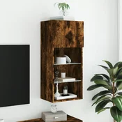 TV ormaric s LED svjetlima boja dimljenog hrasta 40,5x30x90 cm