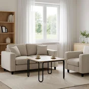 vidaXL Klubska miza Artisan hrast 79,5 x 79,5 x 45 cm Inženirski les
