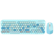 Wireless keyboard + mouse set MOFII Honey Plus 2.4G (blue)