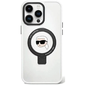Karl Lagerfeld KLHMP15LHMRSKHH iPhone 15 Pro 6.1 white hardcase Ring Stand Karl Head MagSafe (KLHMP15LHMRSKHH)