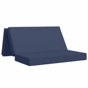 Vidaxl Zložljiv kavč postelja 120 x 67 x 45 cm Modra