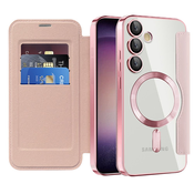 Torbica SmartMag Book s MagSafe tehnologijom i RFID novcanikom za Samsung Galaxy S23 Plus - pink