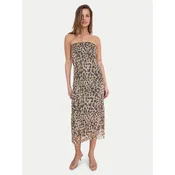 Noisy May Poletna obleka Lesley 27033993 Rjava Slim Fit