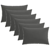 vidaXL Prevleka za blazino 6 pcs HEERLEN Antracit 50 x 70 cm Poliester