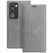 AVIZAR Klasična preklopna torbica za Oppo A5 s funkcijo stojala, Siva, (5000189339)