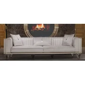 Casa Padrino luxury Art Deco 4 seater sofa gray/gold