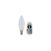 LED RGB prigušiva sijalica E14/3,5W/230V 6400K + daljinski upravljac
