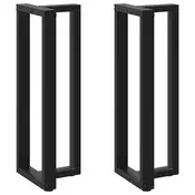 Vidaxl vidaXL Noge za barsko mizo, 2 kosa, črne, 50x35x(110-111) cm, jeklo