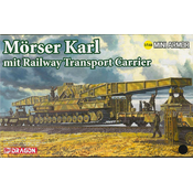 Model komplet vojaški 14132 - Morser Karl mit Railway Transporter Carrier (1: 144)