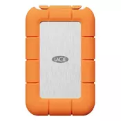 LaCie STND4000400 vanjski SSD Tehnologija Thunderbolt priključka 4 TB USB Tip-C USB4 Gen 3x2 Narančasto, Nehrđajući čelik
