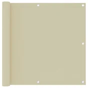 Balkonski zastor krem 90 x 500 cm od tkanine Oxford