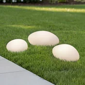 Lindby LED-Solar-Dekoleuchte Liedra, komplet 3 kosov, RGBW, z možnostjo - Sodobni - bel - Plastika