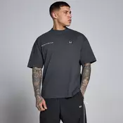 MP Mens Lift Graphic Washed Oversized Cotton T-Shirt - Dark Grey - M