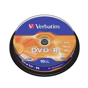 Verbatim DVD-R mat srebrn 16x torta 10 diskov