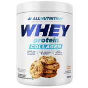 Allnutrition - Sirotkine beljakovine z dodatkom kolagena, okus piškotek, 500g