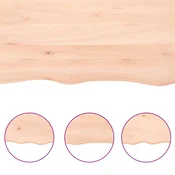 Greatstore Mizna plošča 80x40x(2-6) cm neobdelana trdna hrastovina