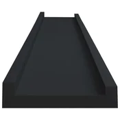 Zidne police za fotografije 2 kom crne 80 x 9 x 3 cm MDF
