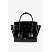 Small Box Bag with Embossed Pattern NOBO BAG5800-M20 Black