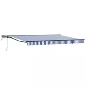 Rucni okvir tende s LED-ima Plava, Bijela, Antracit 4 × 3,5 m