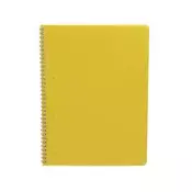 Kolegij blok - A4, špiralni, karo, 60 listov, PP, 80 g, rumen