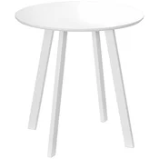 HOMCOM HOMCOM jedilna miza MDF, jeklo 72D x 72Š x 75V cm Bela, (5000231358)