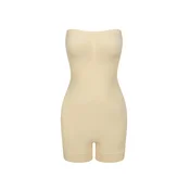 cfab Oblikovanje postave Trägerloser Bodysuit Sculpting Shapewear mit Shorts šampanjec