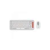Tastatura + miš Logitech POP Icon Combo Wireless US White