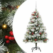 vidaXL vidaXL Umestno božično drevo z LED lučmi Zelena in bela 150 cm, (5000066859)
