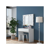 Hanah Home Stol za šminkanje sa stolicom BJ121 - 2934, 90x76.8x45, Bijela