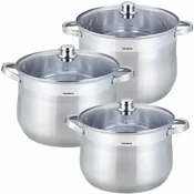 Klausberg KB-7178 Set Lonaca 6 Dijelova – 10,7 L, 13 L i 16 L, Nehrđajući Čelik