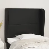 Vidaxl vidaXL Vzglavnik s krilci črn 83x23x118/128 cm umetno usnje