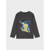 Sinsay - Majica dugih rukava Pokémon - tamno siva