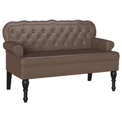 Vidaxl Chesterfield klop Rjava 119,5 x 64,5 x 75 cm Umjetno usnje