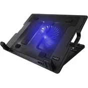Ewent Ewent EW1258 hladilnik za prenosnik 12-17 z 1 ventilatorjem, modrimi LED, 2x USB