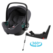 Autosjedalica Baby-Safe 3 i-Size Flex Base 5Z Bundle, Midnight Grey