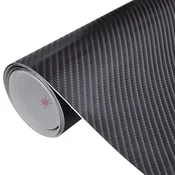 Vidaxl Folija za avto 2 kosa 4D črna 100x150 cm + 50x150 cm