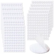 INF Komplet okroglih samolepilnih kavljev in zank White M, (21779594)