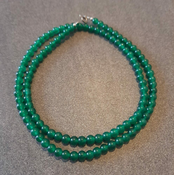 Ogrlica od jadeita – zelena – 47cm Srebro 925 + KUTIJA