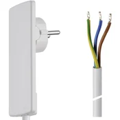 SCHULTE ELEKTROTECHNIK SCHULTE ELEKTROTECHNIK ELEKTRIČNA INSTALACIJA PRIKLJUČNI KABEL DOLŽINE 1,5 M, Z BELIM PLOŠ