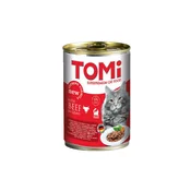 TOMI Vlažna hrana za macke u konzervi, Govedina, 400 g