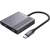 SANDBERG USB-C 2xHDMI + USB + Power Delivery priklopna postaja za 2 monitorja