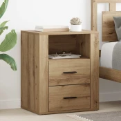 vidaXL Nočna omarica artisan hrast 50 x 36 x 60 cm Konstruiran les