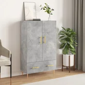 Vidaxl vidaXL Visoka omarica betonsko siva 69,5x31x115 cm