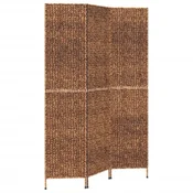 Vidaxl Paravan s 3 paneli rjav 122x180 cm vodna hijacinta